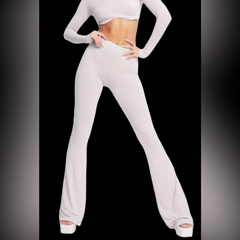 naked wardrobe Light Pink Boot Cut Flare Pants